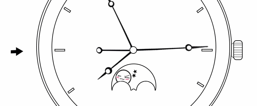 杭州梅花手表维修，怎么调整月相表？(图7)