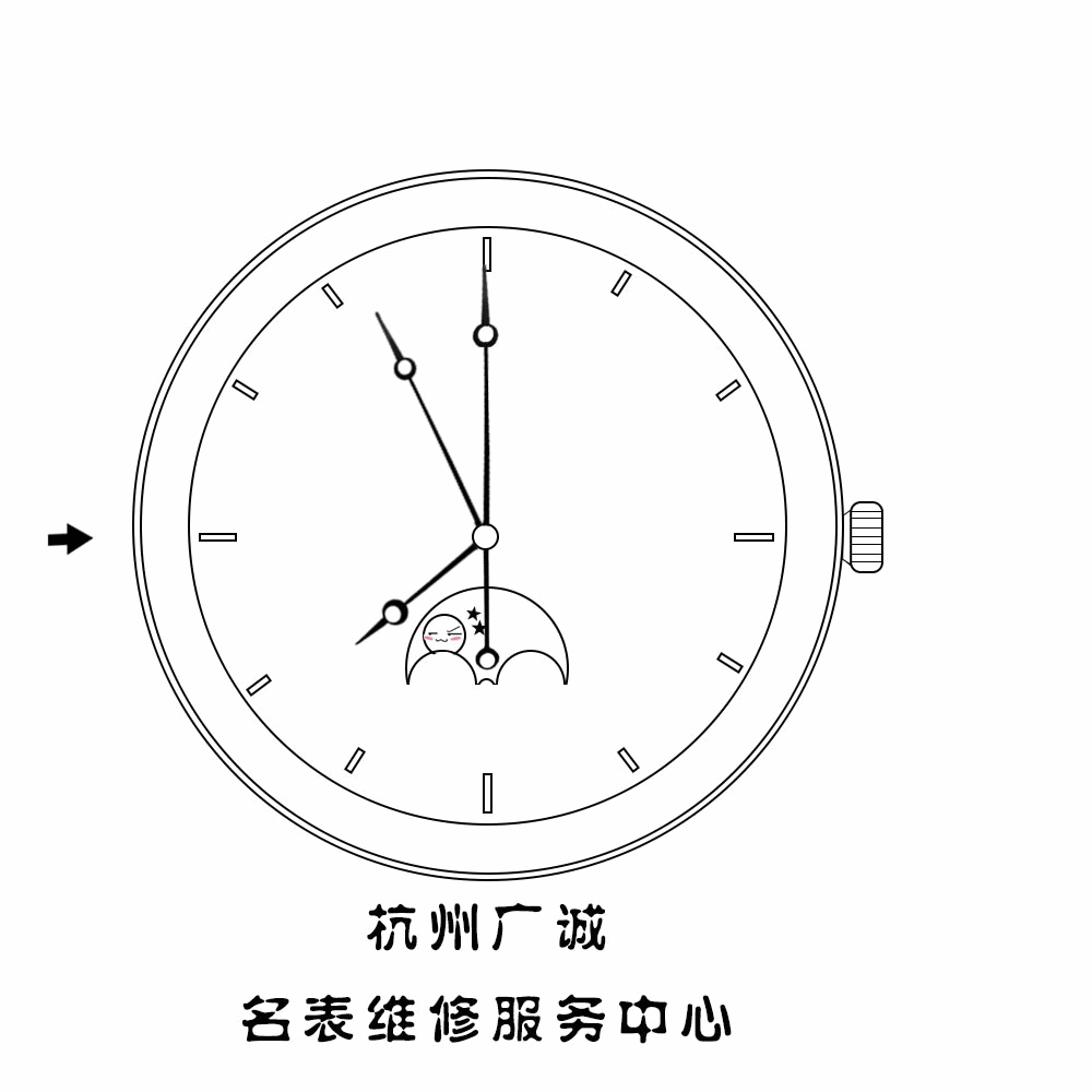 杭州梅花手表维修，怎么调整月相表？(图8)
