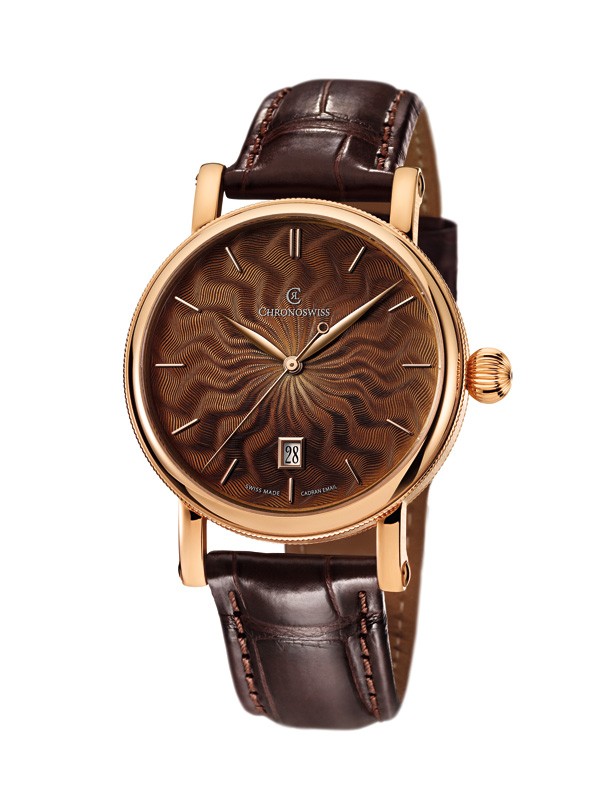 Chronoswiss瑞宝推出首款纯色珐琅表盘腕表(图1)