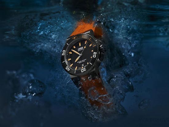 2016夏天佩戴什么潜水腕表好?豪利时全新Aquis Date Orange潜水表(图1)