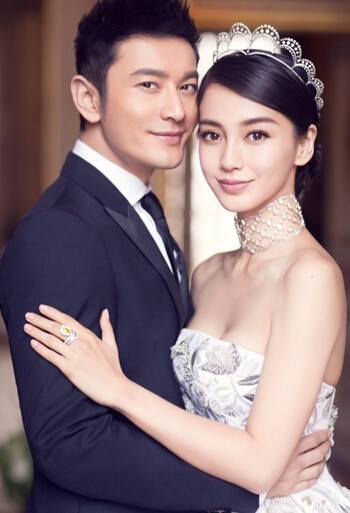 黄晓明Angelababy甜蜜大婚 天梭倾情献礼(图2)