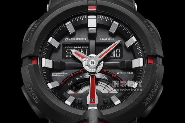 千元城市运动风 卡西欧G-SHOCK GA-500系列腕表(图7)
